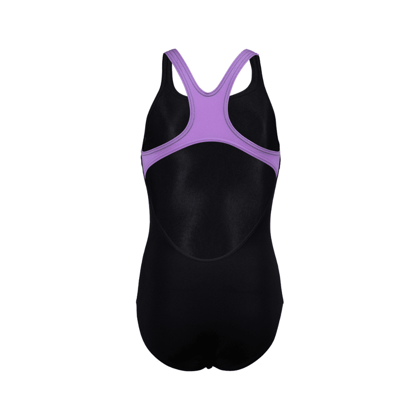Arena G Swimsuit Swim Pro Back Graphic Black-Lavanda