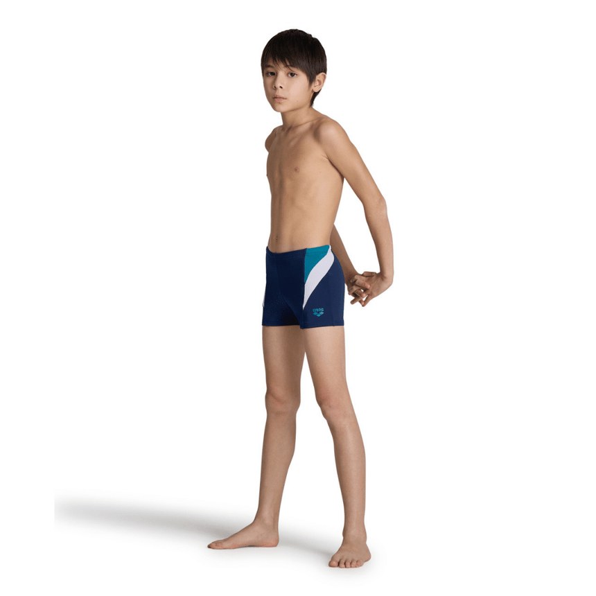 Arena B Swim Short Panel Navy-Deep-Teal-White