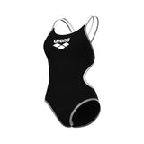 Arena Badpak One Double Cross Back One Piece Zwart-Wit-Zilver