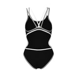 Arena Badpak One Double Cross Back One Piece Zwart-Wit-Zilver