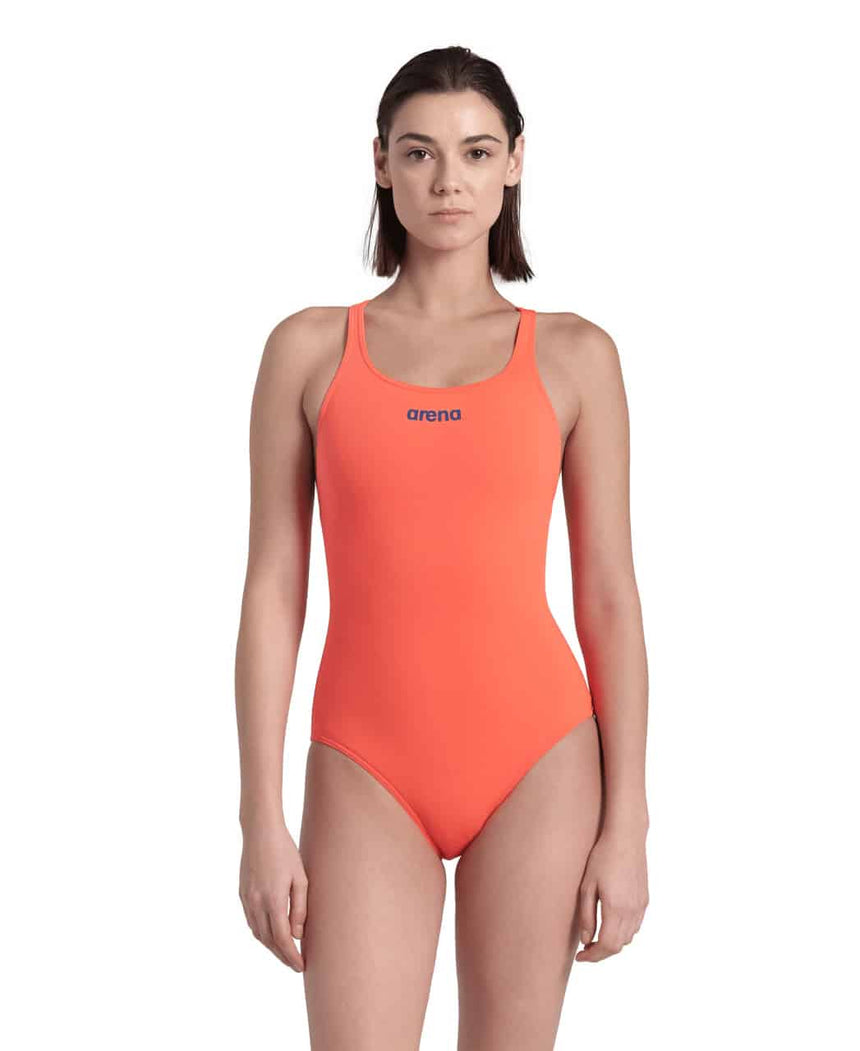 Arena W Team Swimsuit Swim Pro Solid bright Coral
