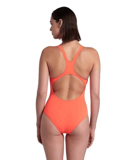 Arena W Team Swimsuit Swim Pro Solid bright Coral