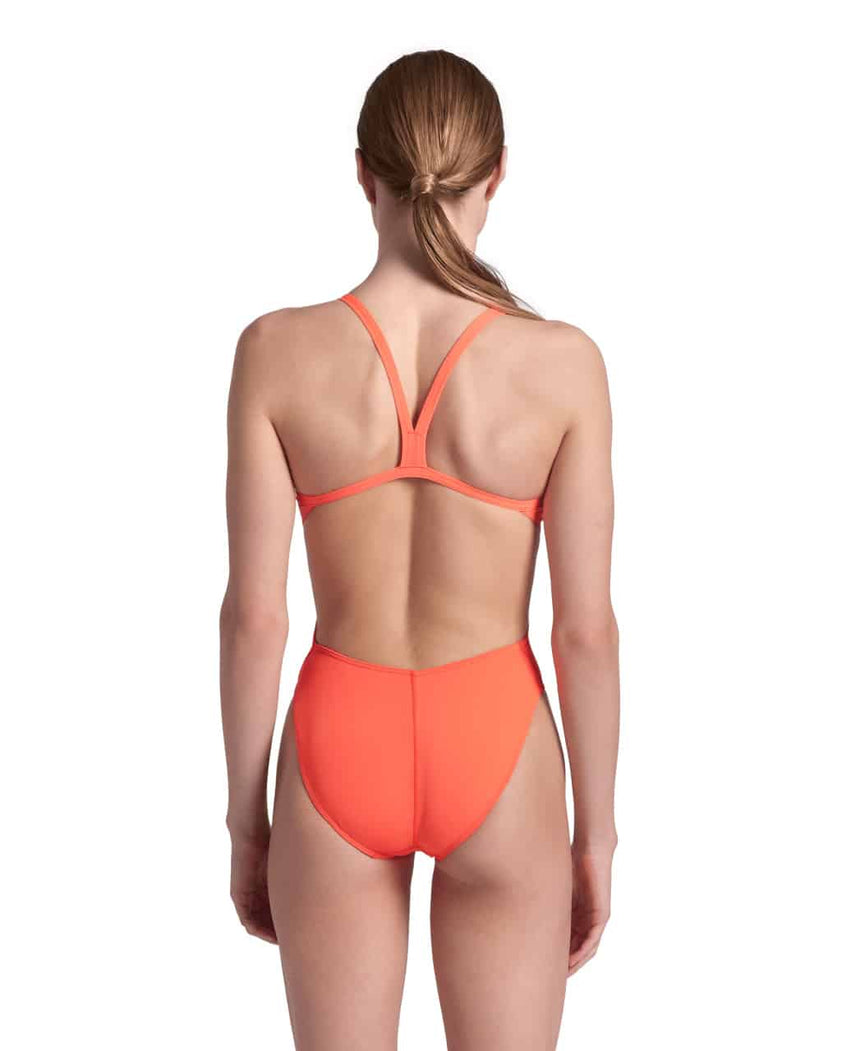 Arena W Team Swimsuit Challenge Solid bright Coral