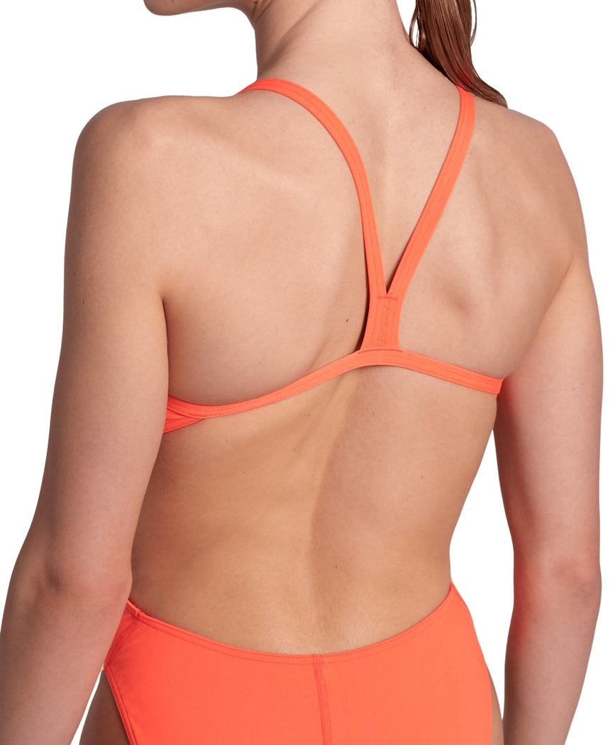 Arena W Team Swimsuit Challenge Solid bright Coral