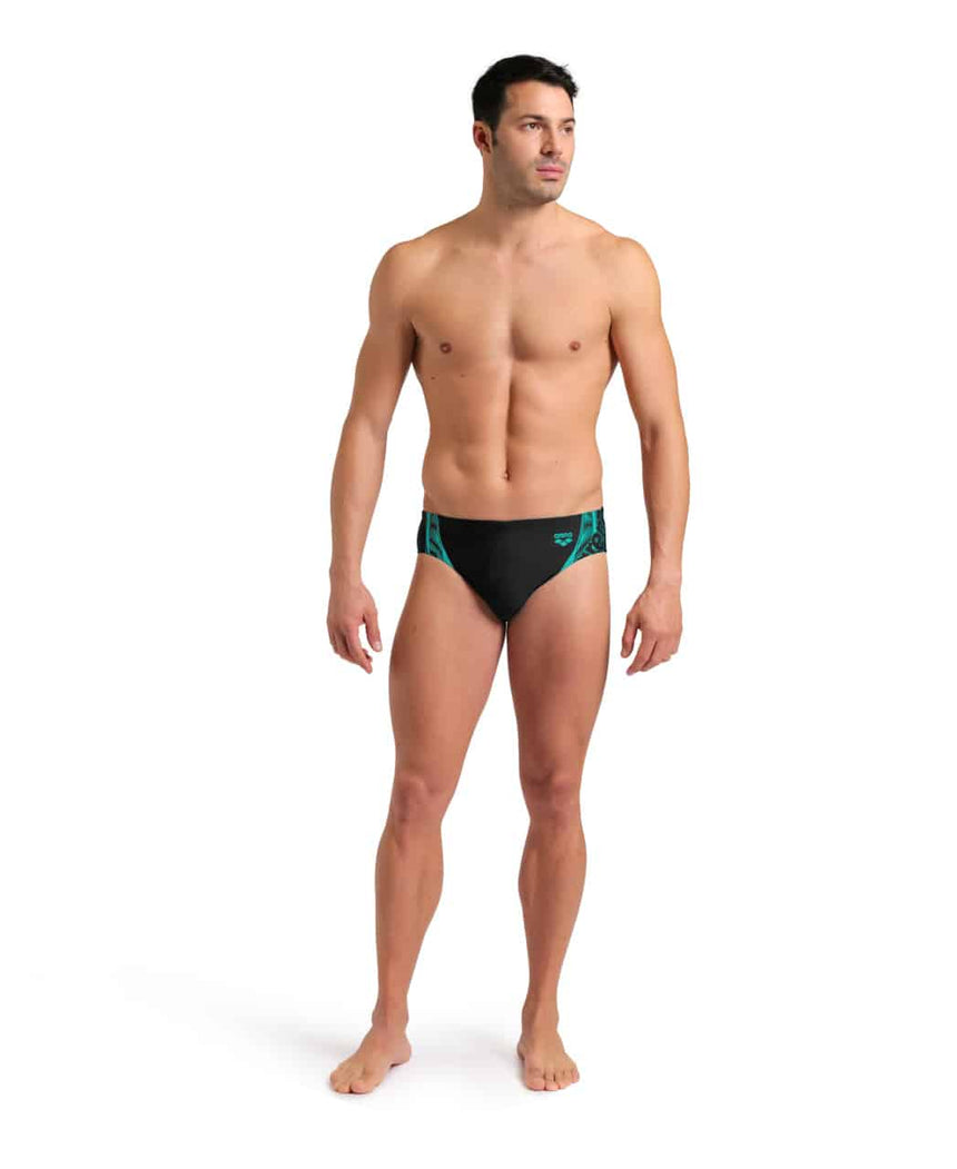 Arena M Swim Briefs Graphic Black-Water
