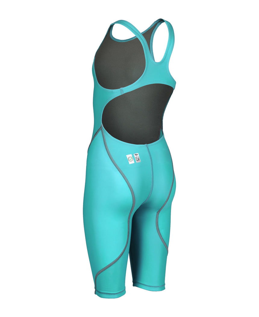 Arena Mädchen Wettkampfanzug Powerskin ST Next Open Back Aquamarine