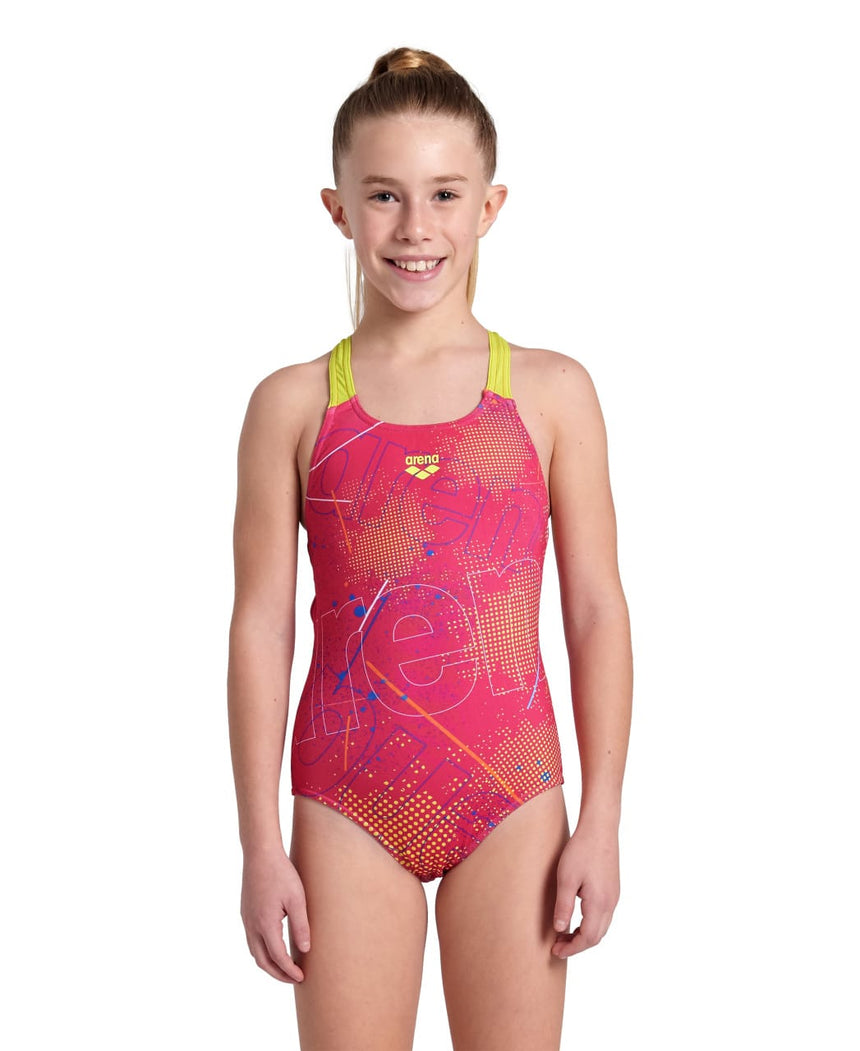 Arena G Galactic Swimsuit Swim Pro Back Freak Rose-Softgreen