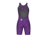 Arena Wedstrijdbadpak Powerskin ST Next Open Back Leopard Paars