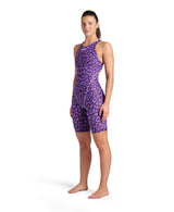 Arena Wedstrijdbadpak Powerskin ST Next Open Back Leopard Paars