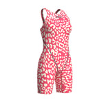 Arena Wedstrijdbadpak Powerskin ST Next Open Back Leopard Roze