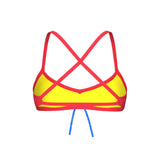 Arena Bandeau Live R bright Coral-Yellowstar