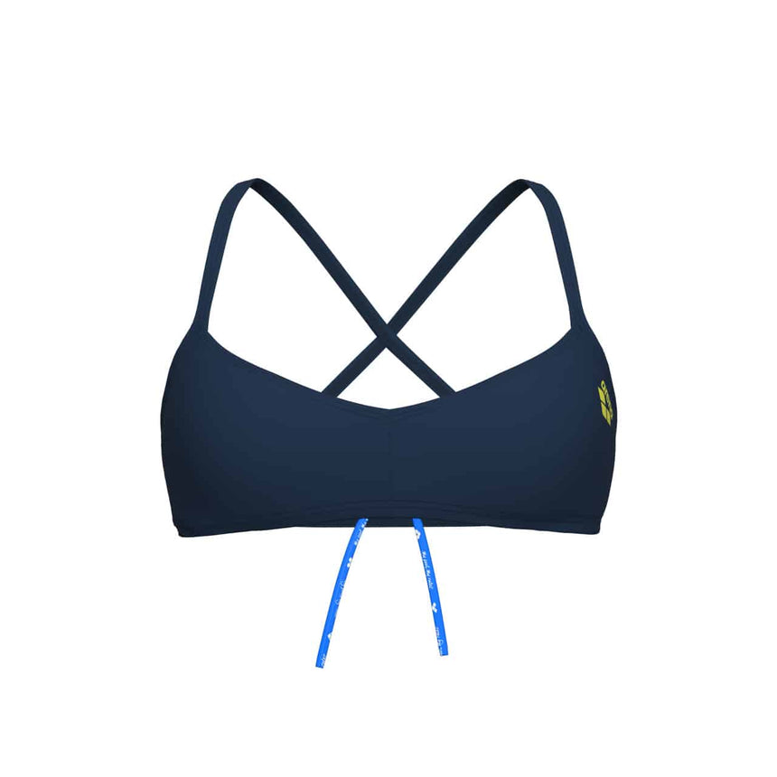 Arena Bandeau Bikini Top Live R Navy-Yellowstar