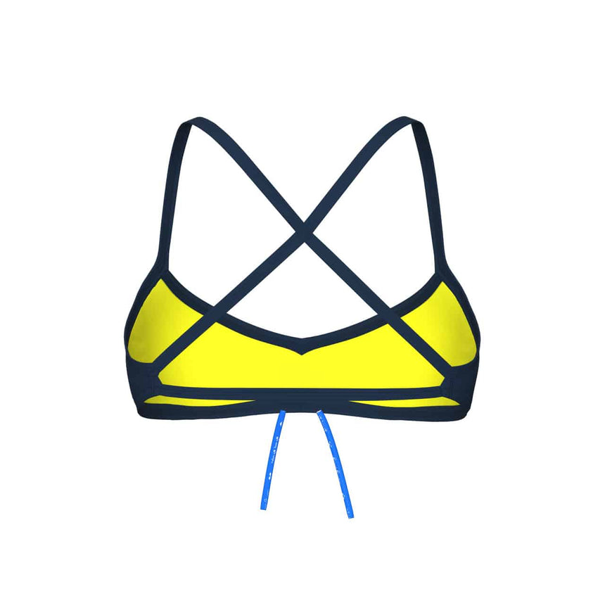 Arena Bandeau Bikini Top Live R Navy-Yellowstar