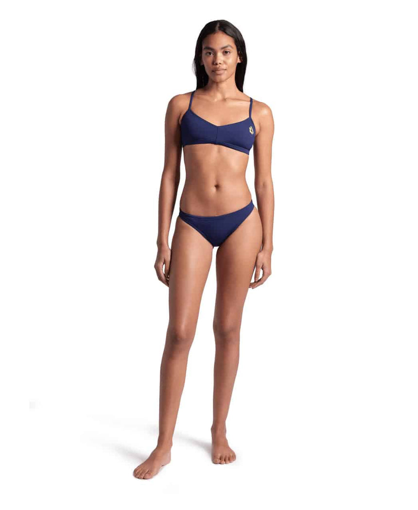 Arena Bandeau Bikini Top Live R Navy-Yellowstar