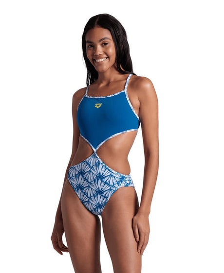 Arena W Rule Breaker Swimsuit Twist N Mix R white-blue Cosmo