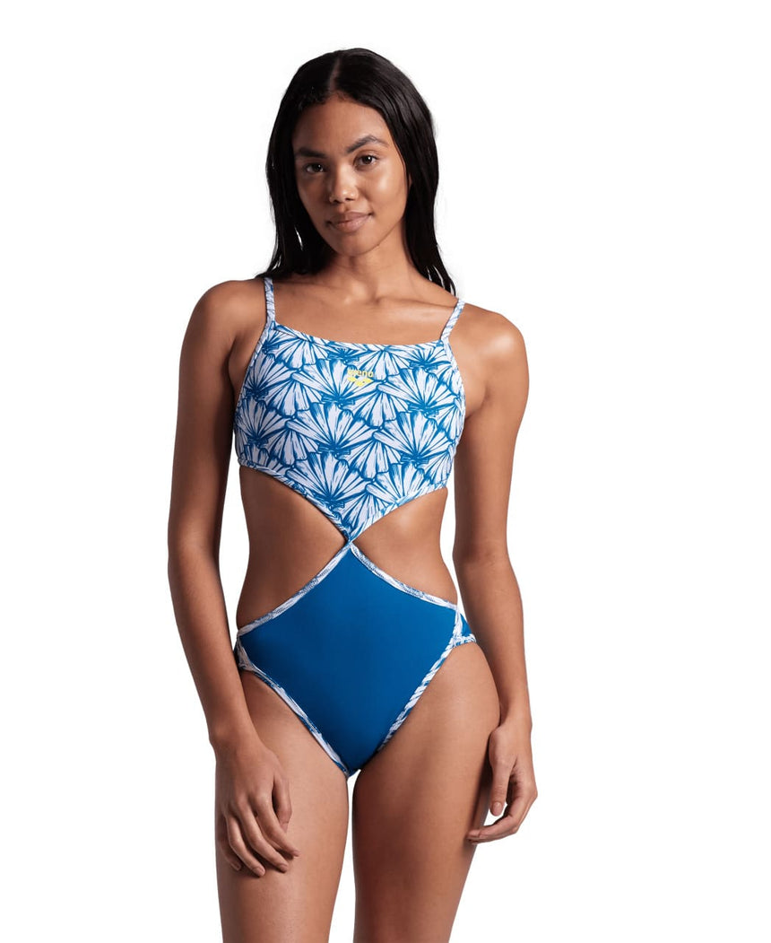 Arena Womens Rule Breaker Swimsuit Twist N Mix R White-Blue Cosmo