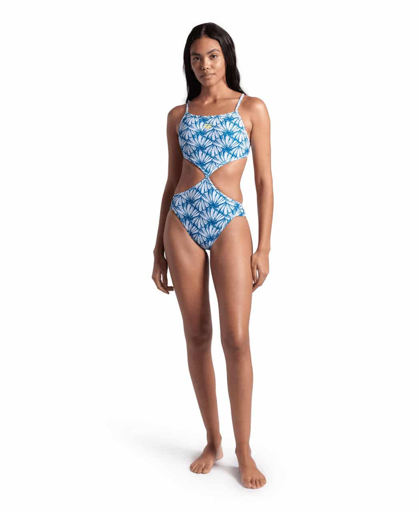 Arena Womens Rule Breaker Swimsuit Twist N Mix R White-Blue Cosmo