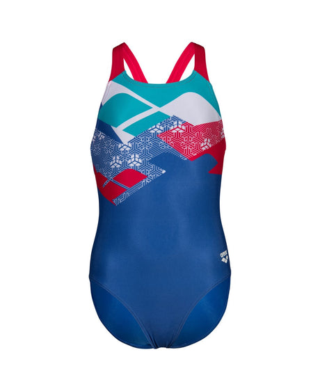Arena G Kikko Swimsuit Swim Pro Back Royal-Freak Rose-White