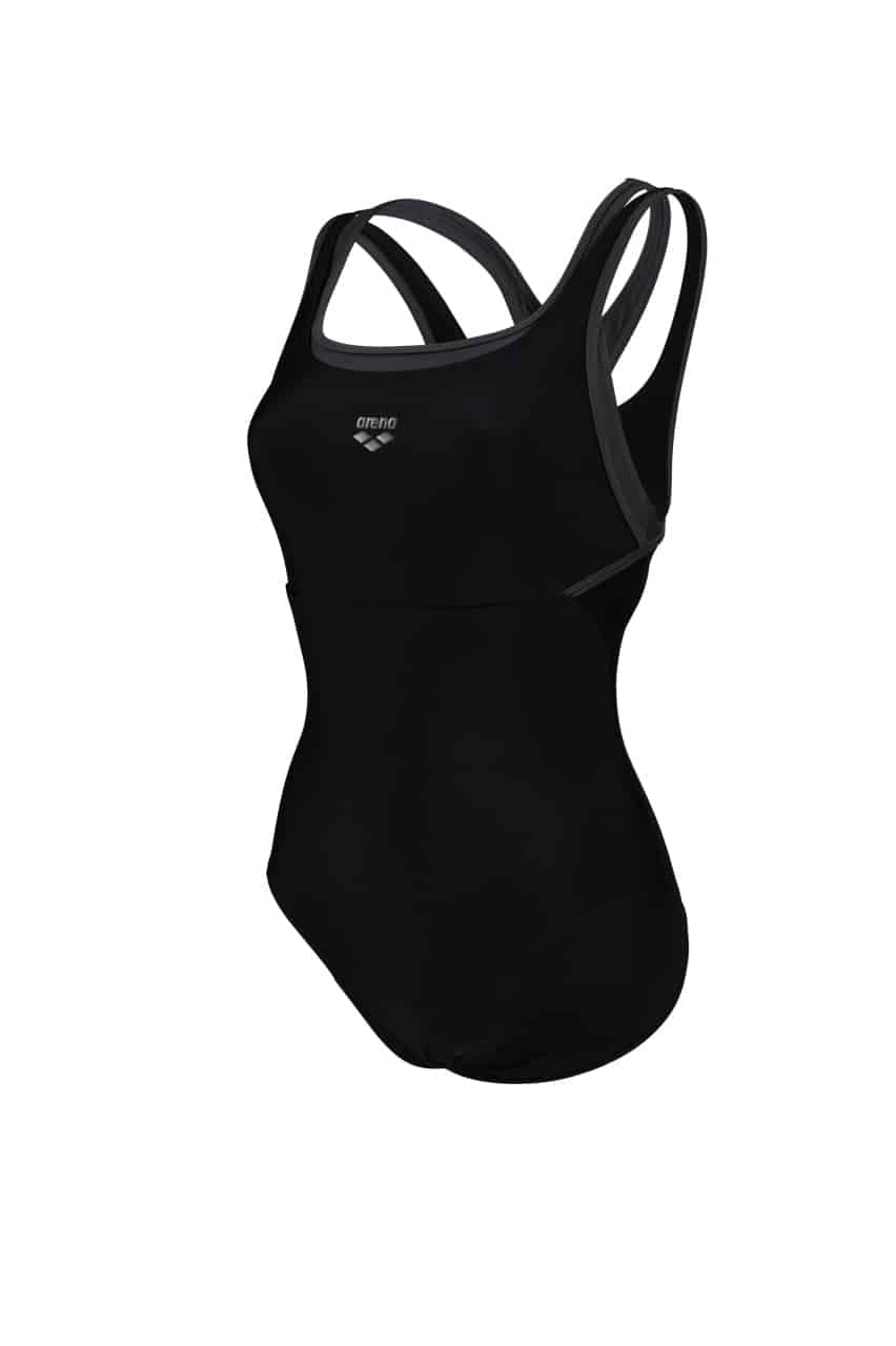 Arena Badpak Solid Control HI Power Back Zwart-Asfalt