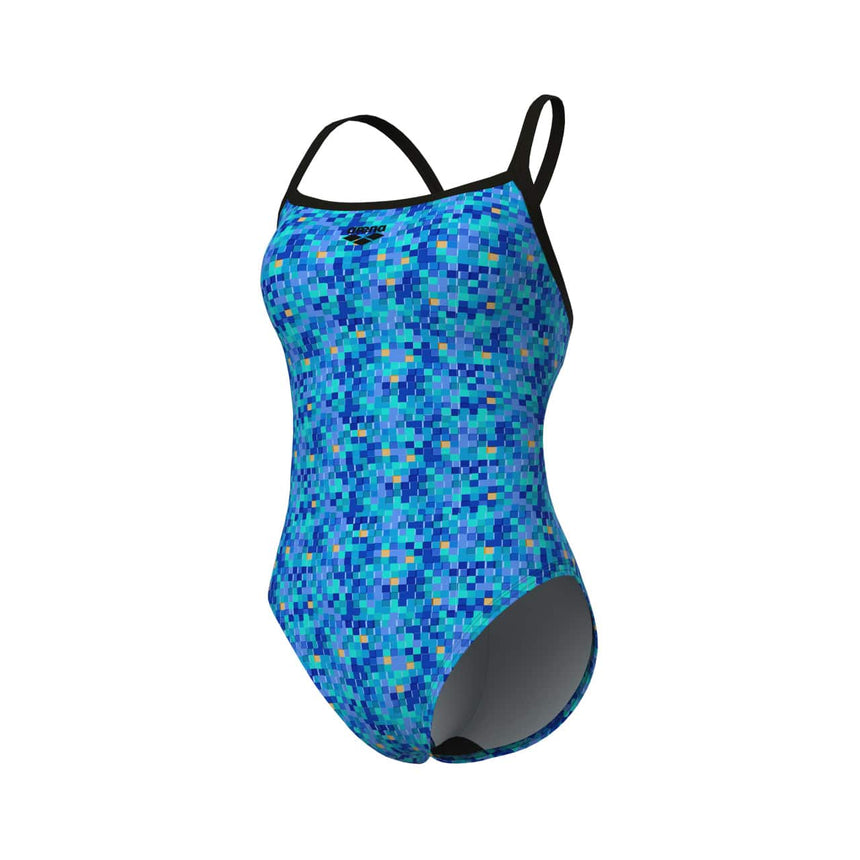 Arena W Pooltiles Swimsuit Challenge Back black-blue Multi