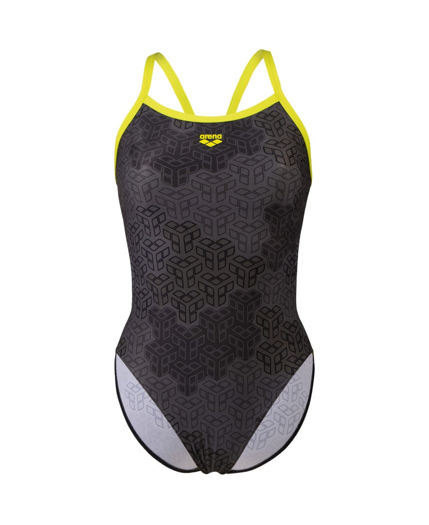 Arena W Camo Kikko Swimsuit Challenge Back soft Green-Black