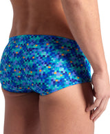 Arena M Pooltiles Swim Low Waist Short Blue Multi