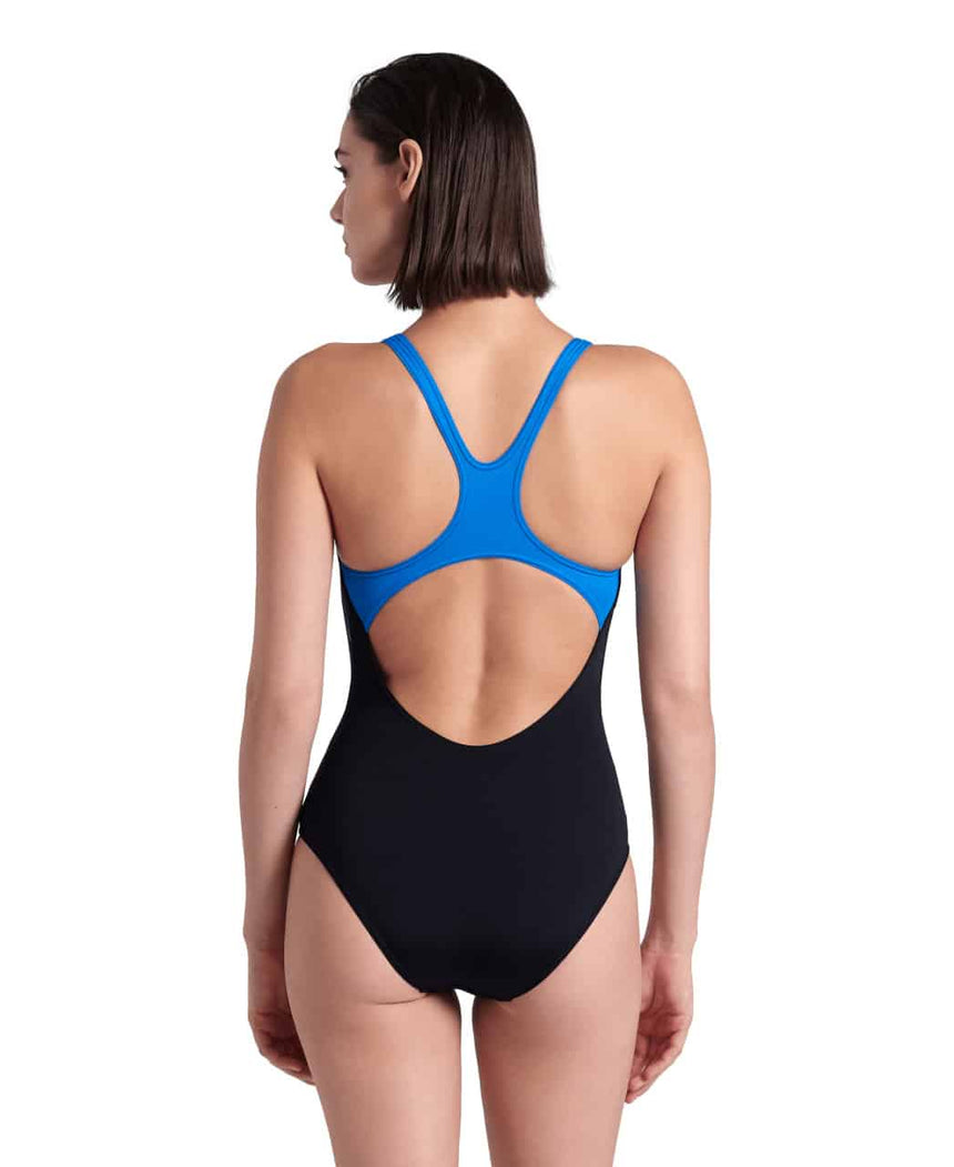 Arena Badpak Reflecting Swim Pro Back Zwart-Blauw Rivier