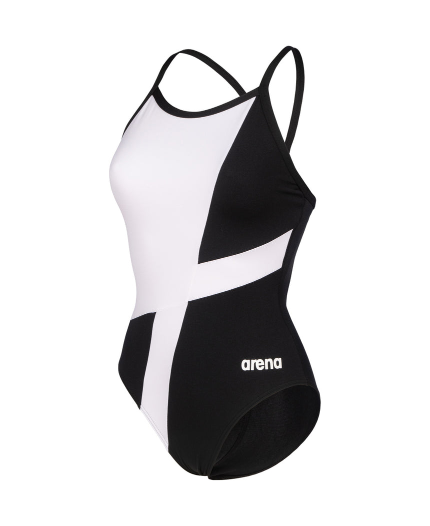 Arena Badpak Diamond Lightdrop Back Zwart-Wit