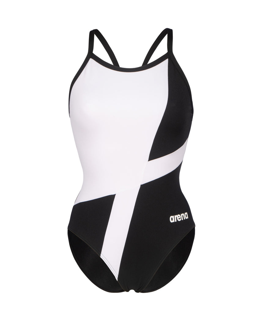 Arena Badpak Diamond Lightdrop Back Zwart-Wit