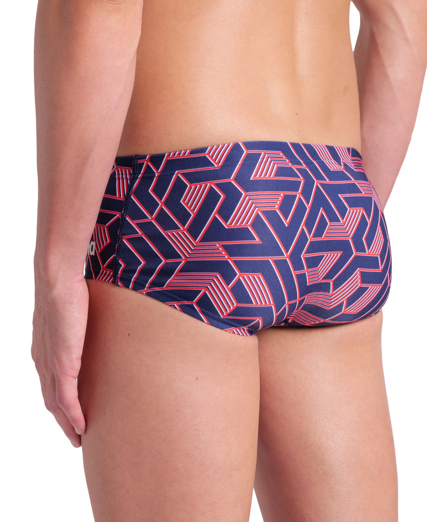 Arena Zwemslip Escape Low Waist Team Rood-Wit-Blauw