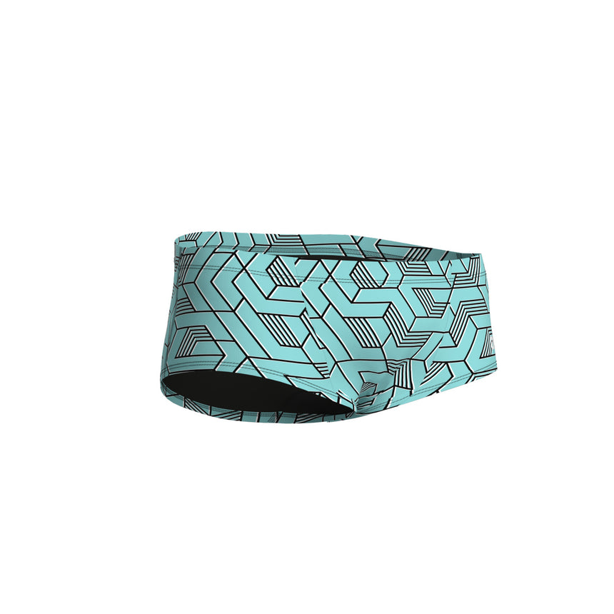 Arena Zwemslip Escape Low Waist Zwart-Waterblauw Multi