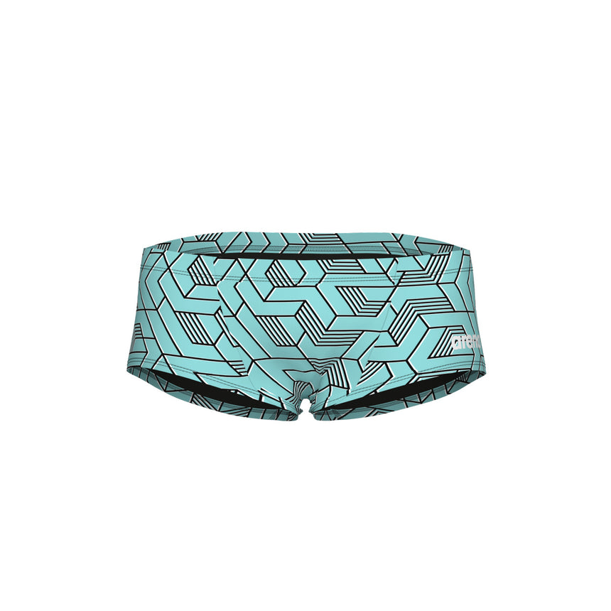 Arena Zwemslip Escape Low Waist Zwart-Waterblauw Multi