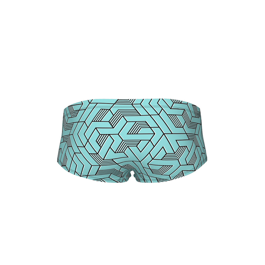 Arena Zwemslip Escape Low Waist Zwart-Waterblauw Multi