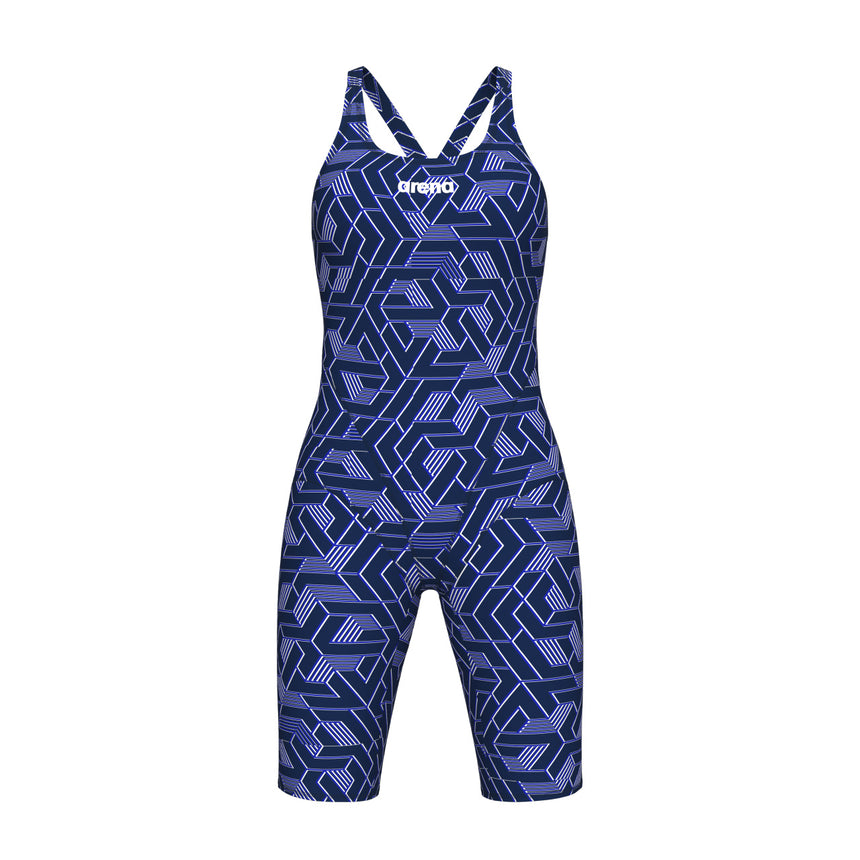 Arena Full Body Badpak Printed Marineblauw-Multi