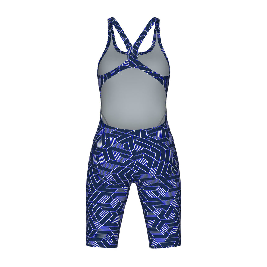 Arena Full Body Badpak Printed Marineblauw-Multi
