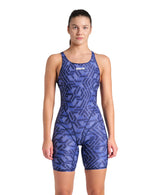 Arena Full Body Badpak Printed Marineblauw-Multi