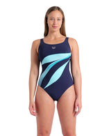 Arena Badpak Rosalba U Back C Cup Marineblauw-Multi