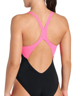 Arena Badpak Dreamhline V Back Zwart-Schokkend Roze