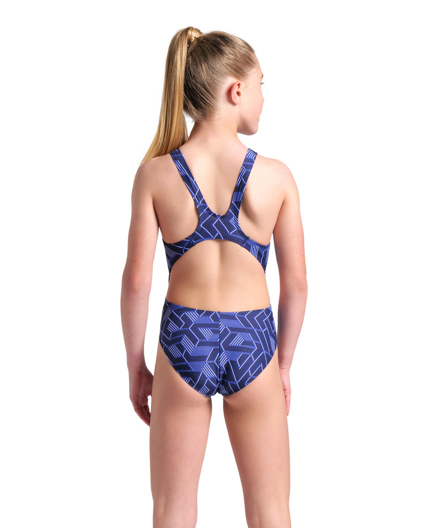 Arena Meisjes Badpak Escape Swim Tech L Team Marineblauw