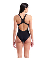 Arena Women's Dynamic Swim Pro Back Swimsuit black pink back model view