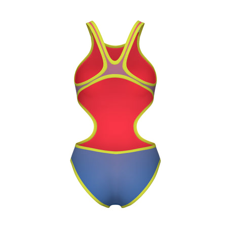 Arena Women's One Shaded Print Tech One Back Swimsuit back product view