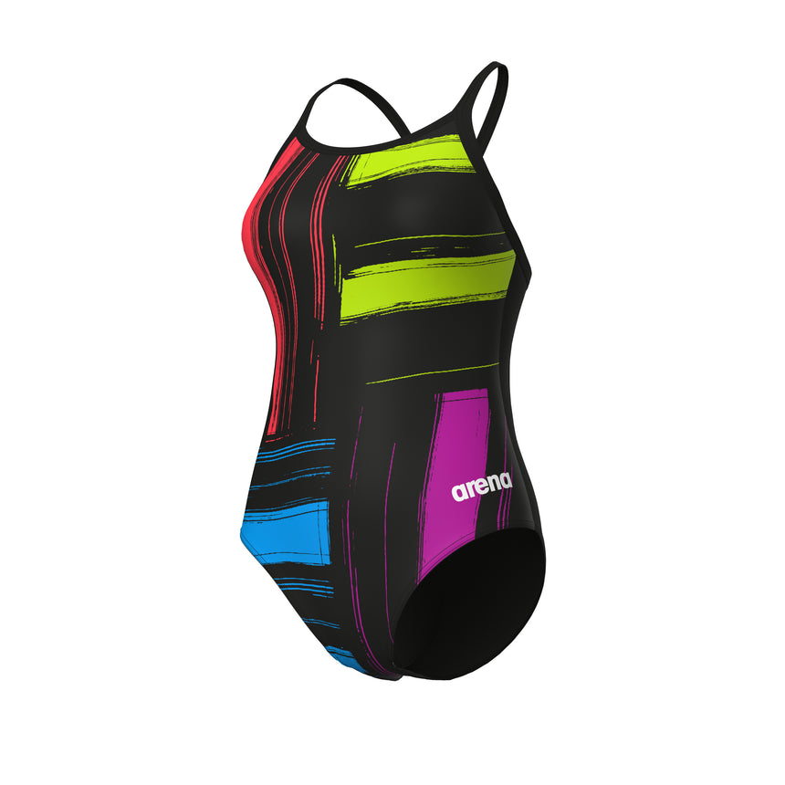 Arena Women's Grid Lightdrop Back Swimsuit angled product view