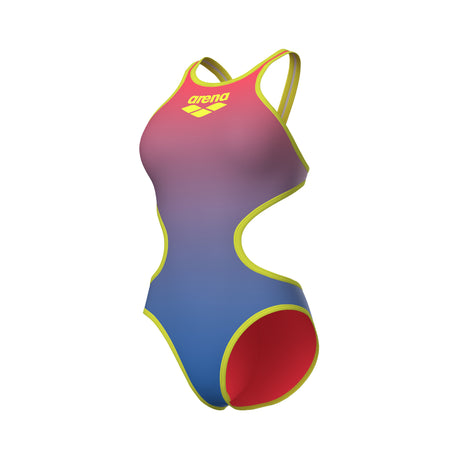 Arena Women's One Shaded Print Tech One Back Swimsuit angled product view