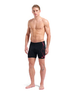 Arena Men's Graphic Mid Swim Jammer angled front model view
