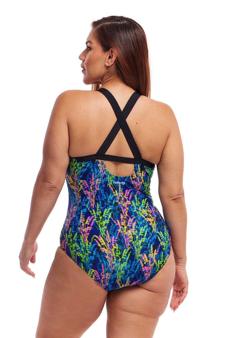 Funkita Swimsuit Brace Me Back Midnight Meadow