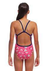 Funkita Meisjes Badpak Single Strap Paper Pink