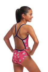 Funkita Meisjes Badpak Single Strap Paper Pink