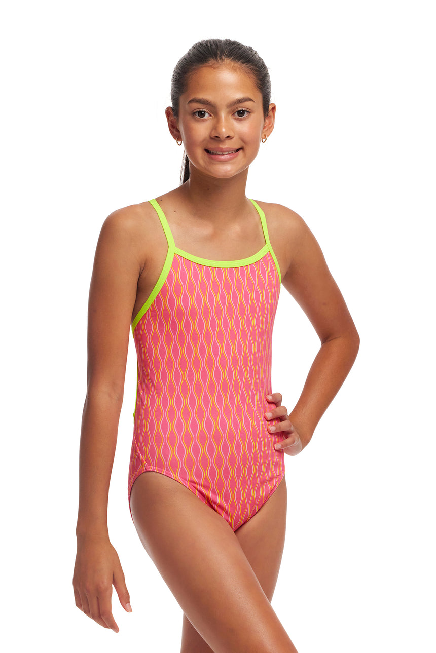 Funkita Girls Swimsuit Single Strap Wicked Waves