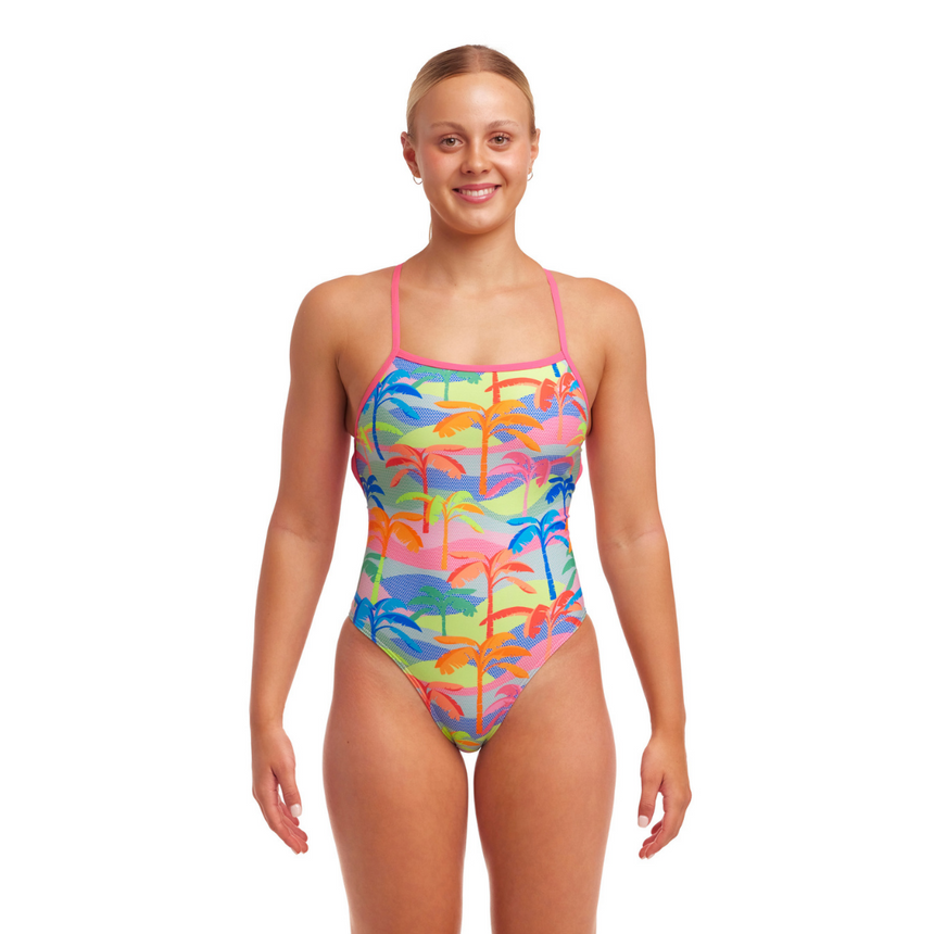 Funkita Ladies Strapped In One Piece Poka Palm