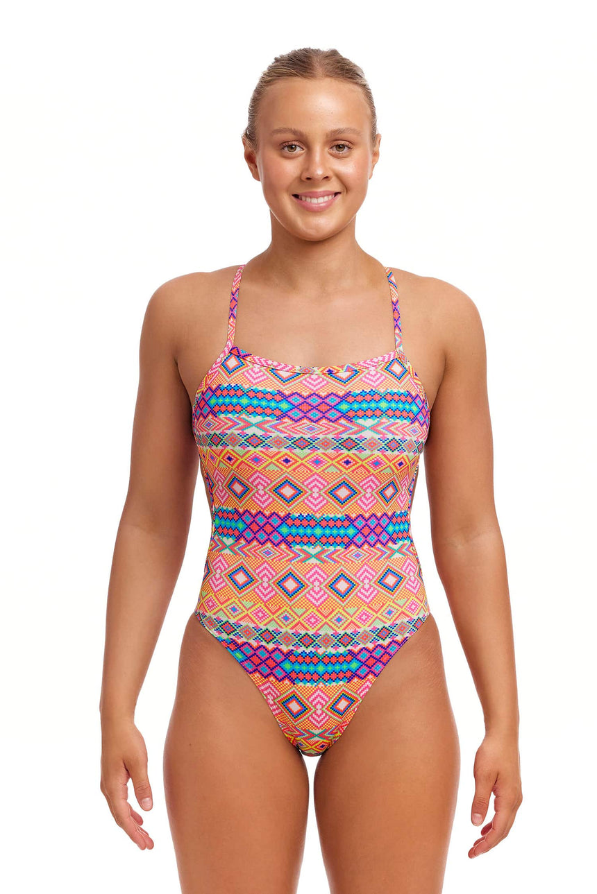 Funkita Ladies Twisted One Piece Devil In Detail